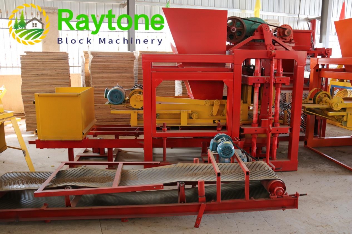 What safety measures should be taken while operating a block making machine?
